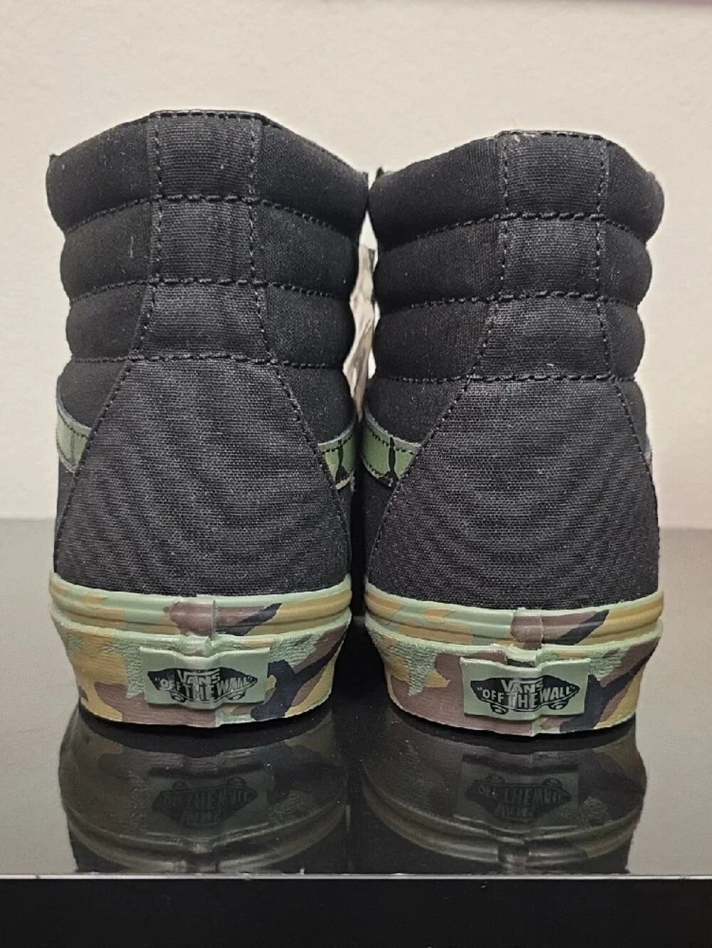 Vans Sk8 Hi Black Military Olive Camo Men 7.5 Women 9.0 New With Box
